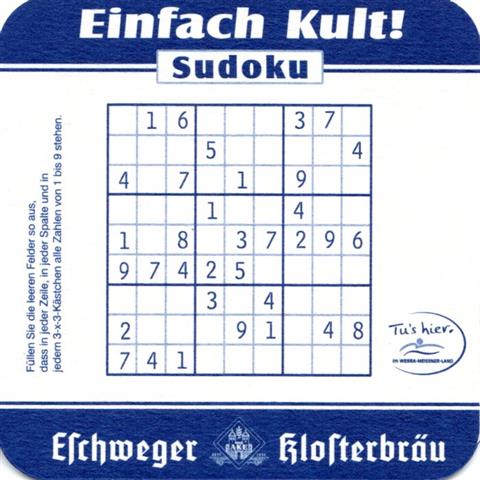 eschwege esw-he eschweger lokal jaco 5b (quad180-sudoka-blau) 